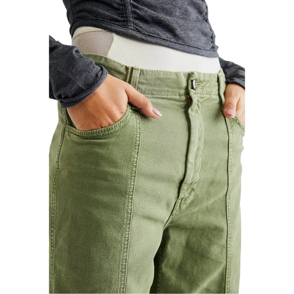 Mother High Waisted Seamed Curb Side Heel Pants 28 - Picture 3 of 14